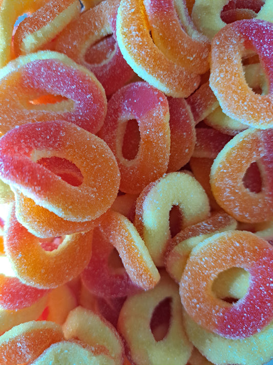 Anneaux sucrés goût pêche