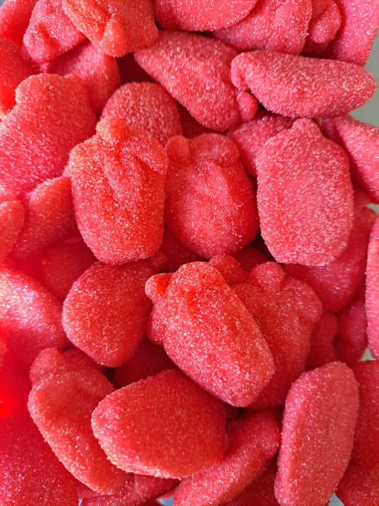 Fraise fouettée rouge sucrée