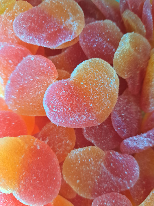 Coeurs de pêche sucrée