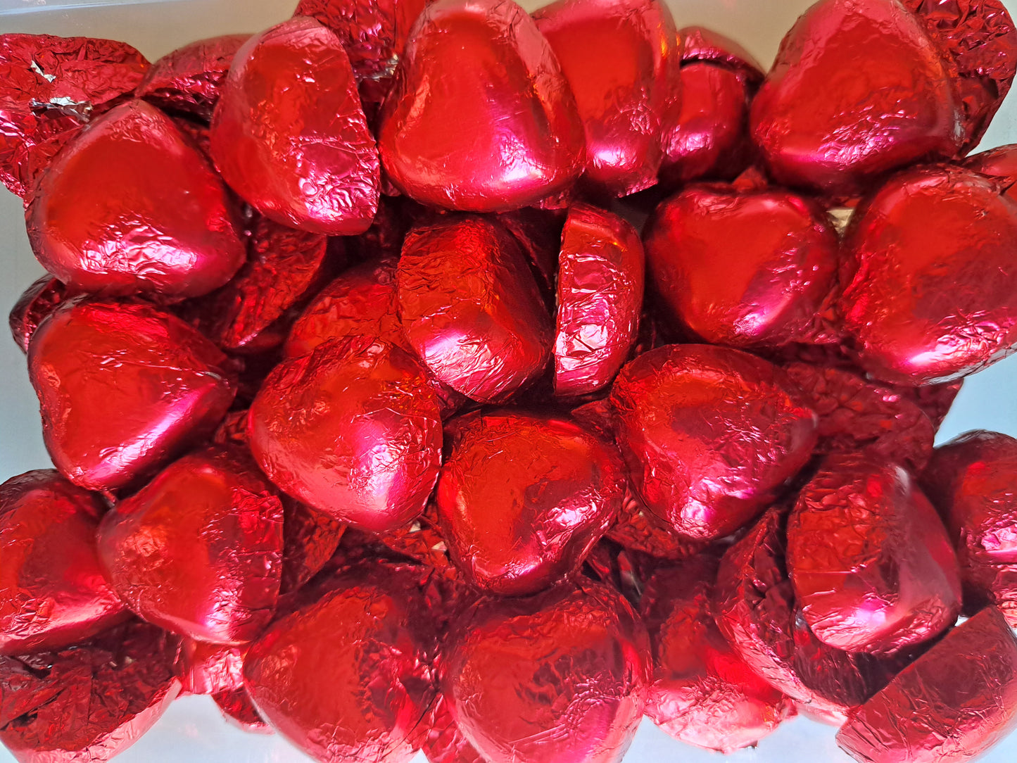 Coeurs en chocolat au lait et à la noisette