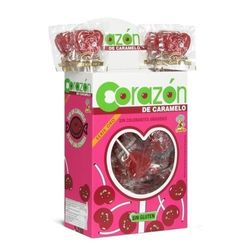 Sucettes grand coeur rouge